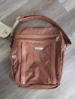 Samsonite Men's Rust Brown Messenger Crossbody Bag